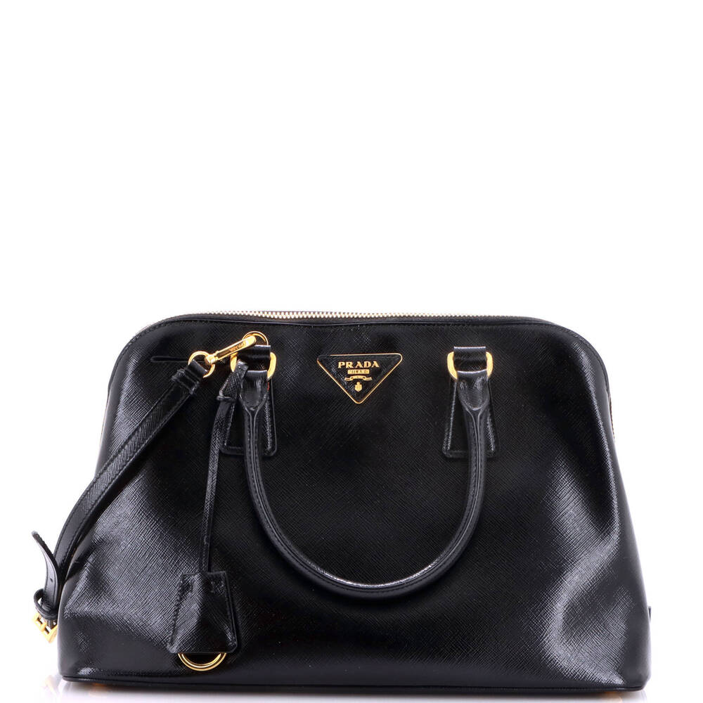 Prada Medium Promenade Bag Vernice Saffiano Leather